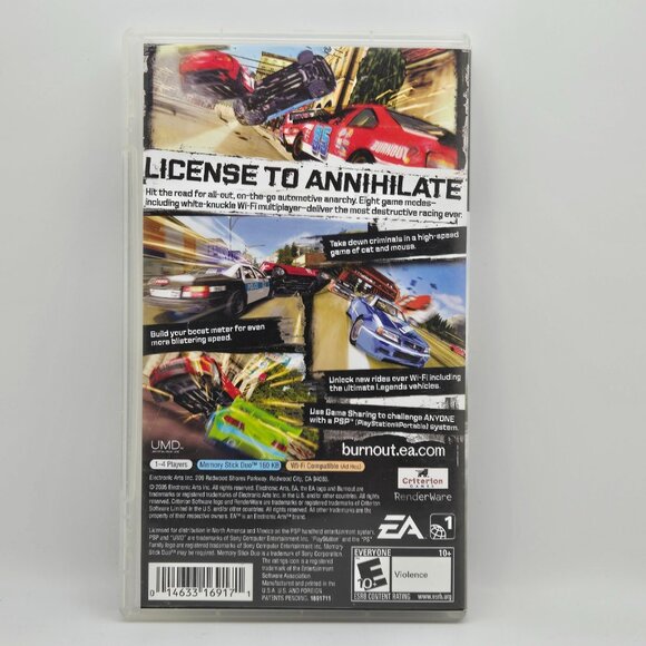 Burnout Legends Sony PSP 2005 Great Condition Tested and Working - Picture 2 of 8